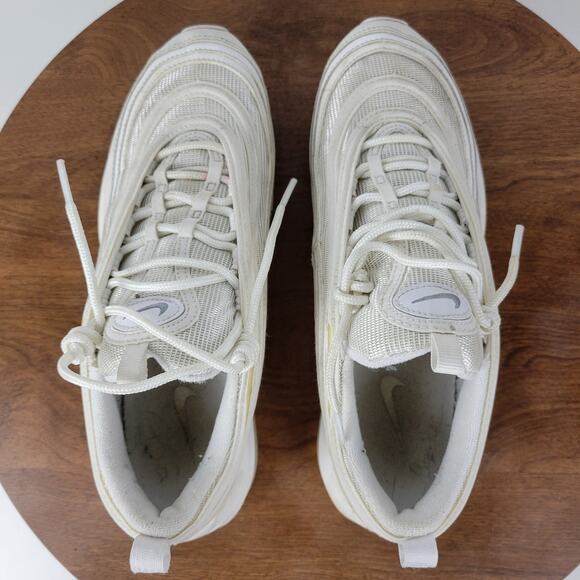 Nike Mens Air Max 97 Shoes 8 Triple White Wolf Gray Running Sneakers 921826-101 - Picture 12 of 14